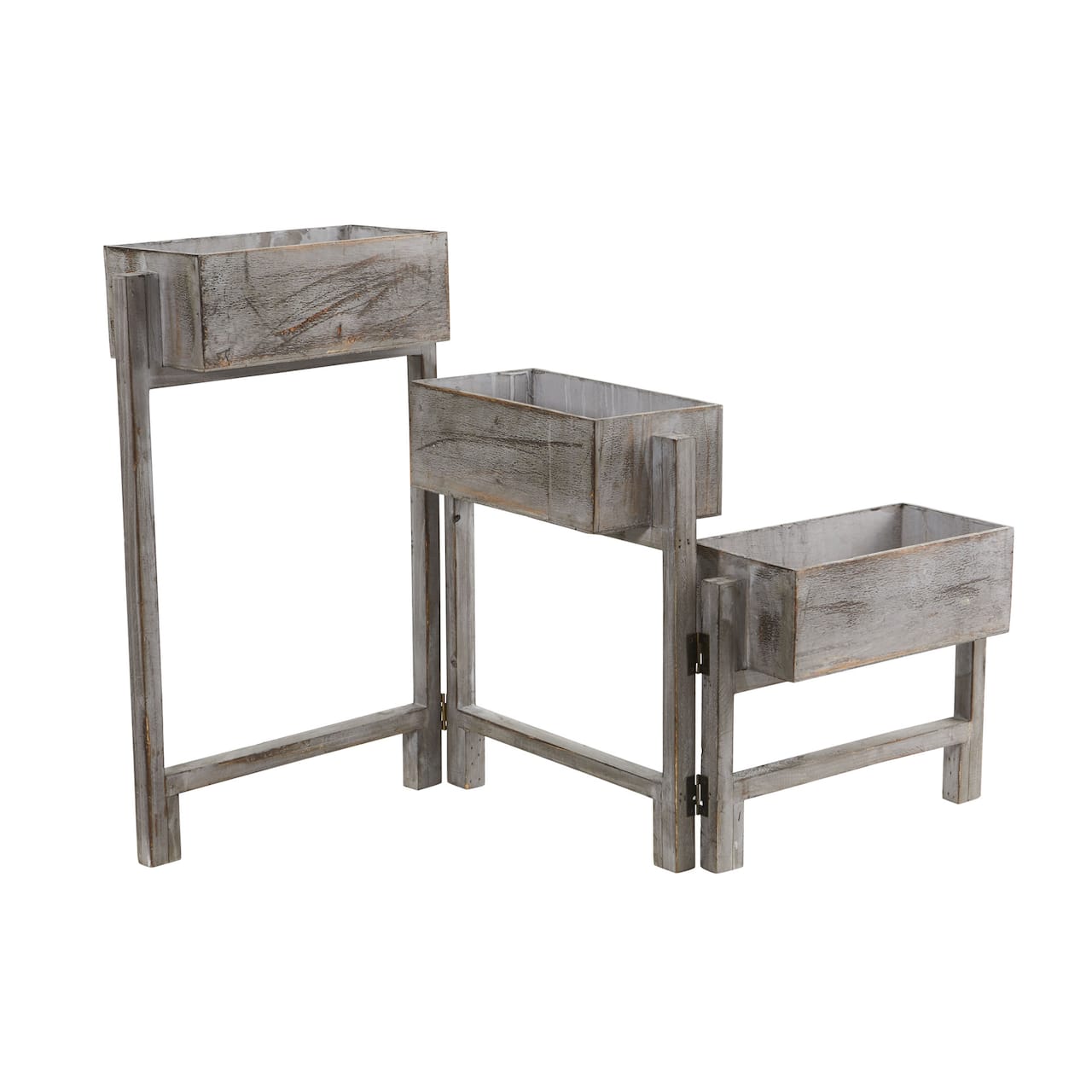 3.5ft. Gray Washed Expandable Decorative Planter